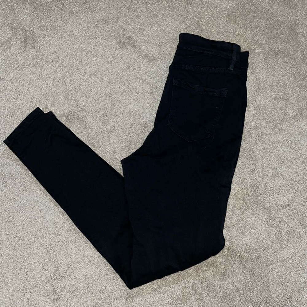 High waisted stretchy black jeggings size 10